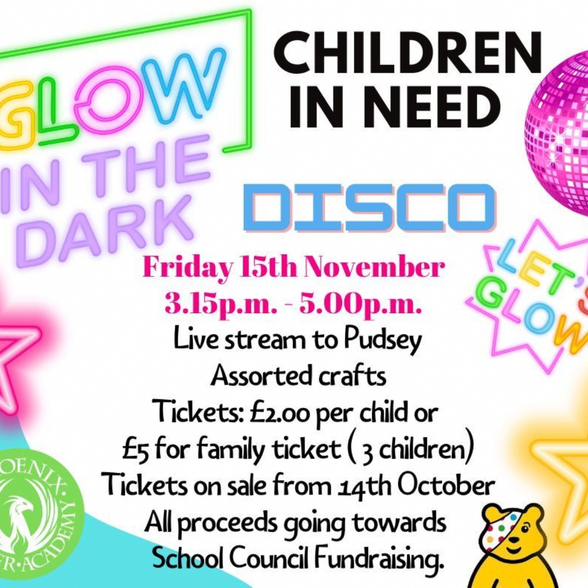 Phoenix St Peter Academy Glow In The Dark Disco Phoenix st peter academy glow in the dark disco